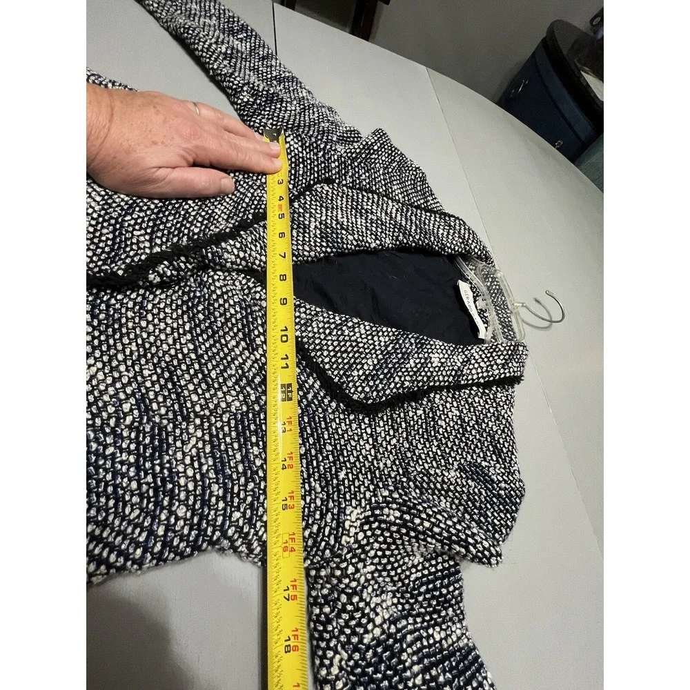 Chic Black and White Tweed Blazer
